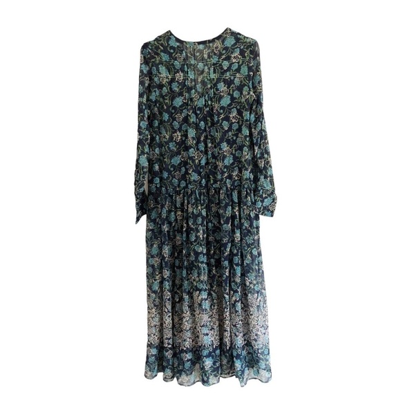 Free People See It Through Floral Maxi Dress Twilight Combo XS - Picture 10 of 14